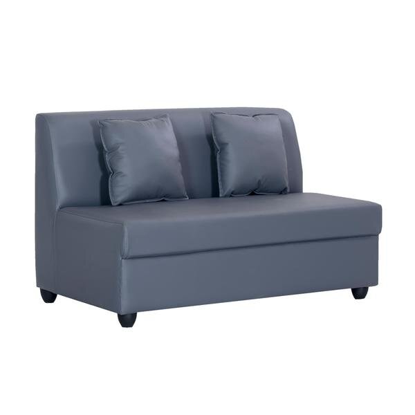 Bharat lifestyle delta leatherette 2 seater sofa (color-grey)