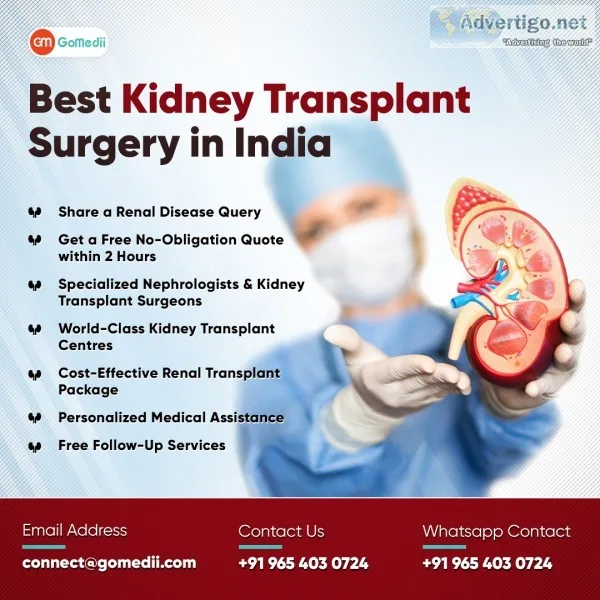 Get the best cost for kidney cancer cancer treatment in india
