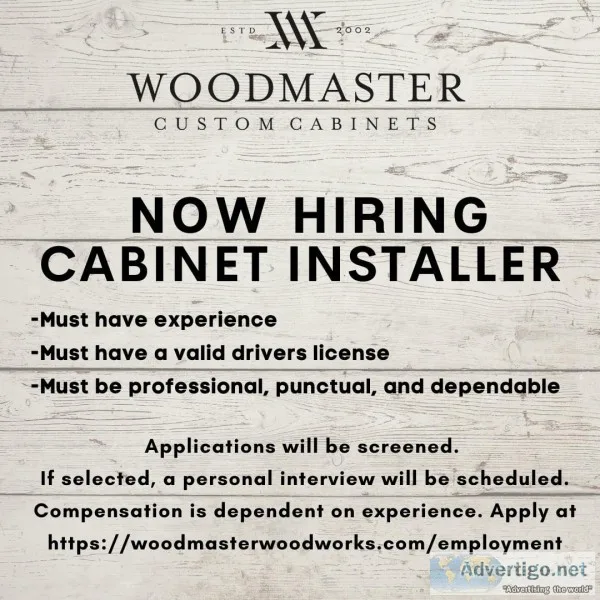 Experienced Custom Cabinet Installer