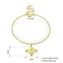 18k Gold Plated Anklet With Simple Design  Peach Luv
