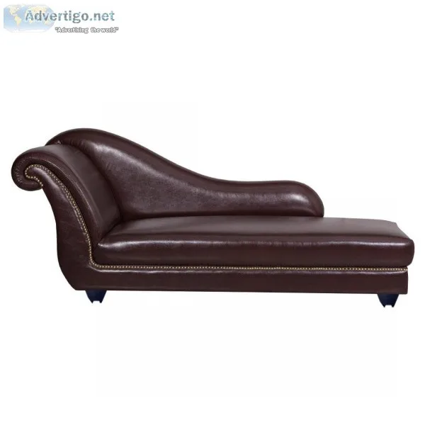 Bharat lifestyle oscar leatherette diwan (finish color - brown)