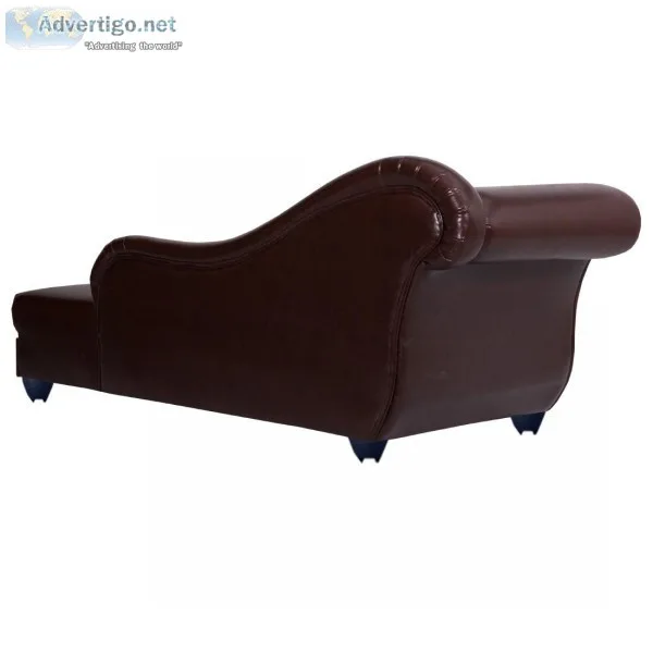 Bharat lifestyle oscar leatherette diwan (finish color - brown)