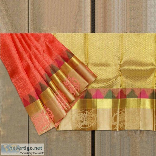 Peach Colour Silk Saree