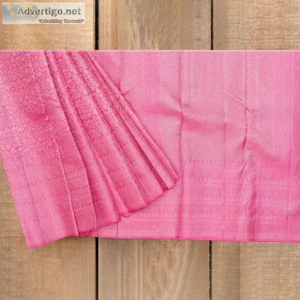 Bright Pink Traditional Antique Kanchipuram Saree