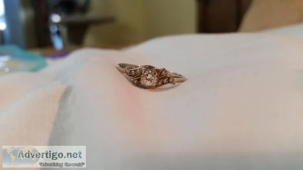 14k White Gold Diamond Ring