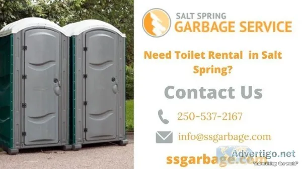 Mobile Toilet Rental Services in Salt Spring  SS Garbage
