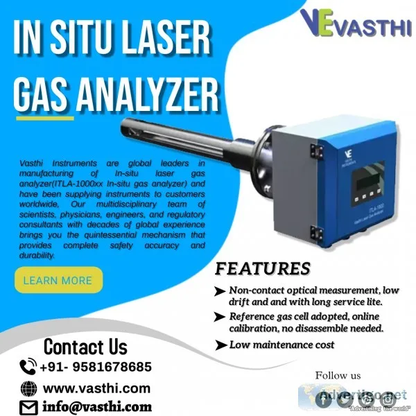 In situ laser gas analyzer