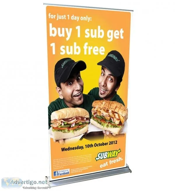 Buy Retractable pull up Banner Stand with Graphics Order Now