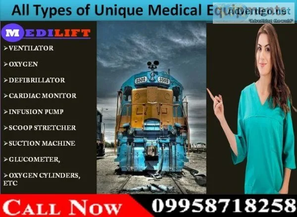 Use Emergency Train Ambulance Services in Patna- Medilift