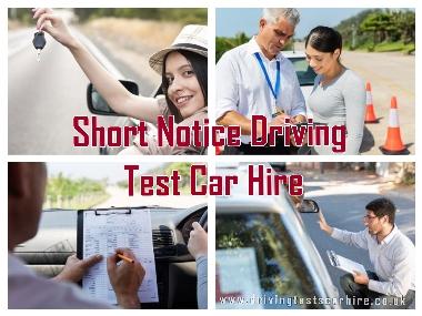 Browse the Services of Short Notice Driving Test Car Hire