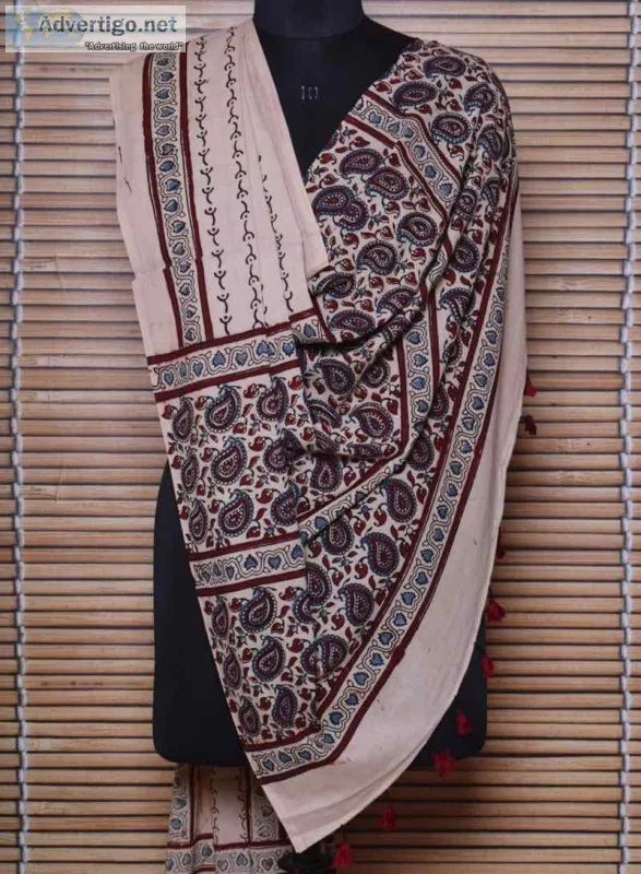Ajrakh dupatta online - ssethnics