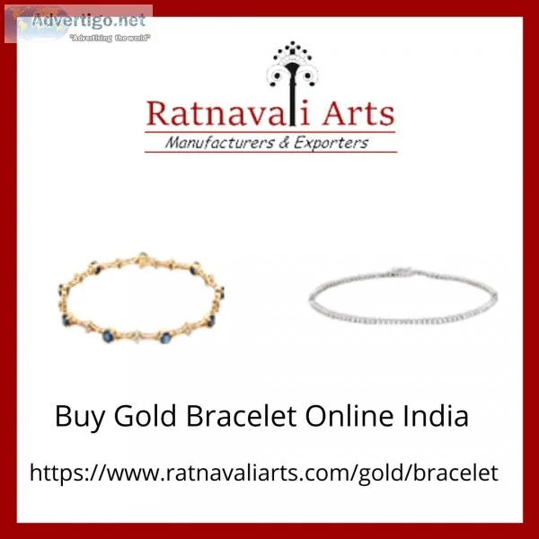 Buy Gold Bracelet Online India  RatnavaliArts