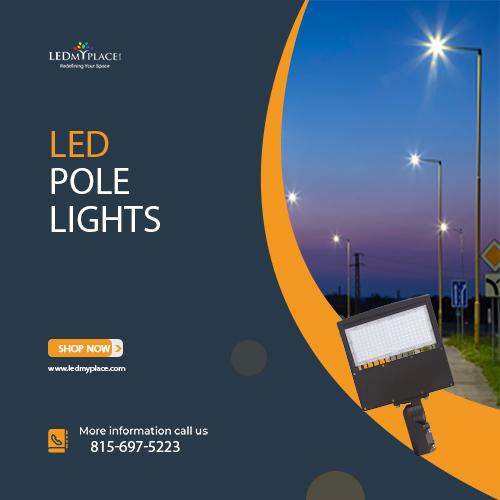 Buy Now LED Pole Lights For Parking Lots Building Entrances