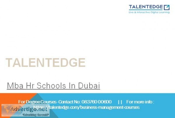 MBA HR Schools in Dubai