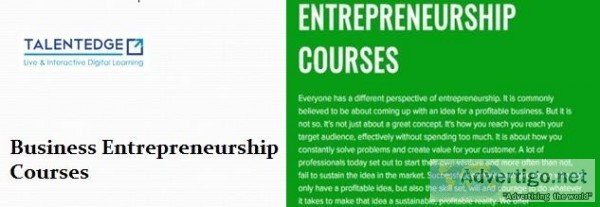 Business Entrepreneurship Courses