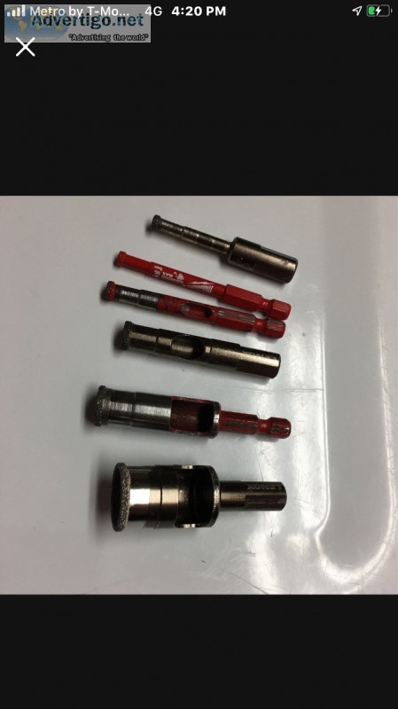 Diamond tipped hole bits