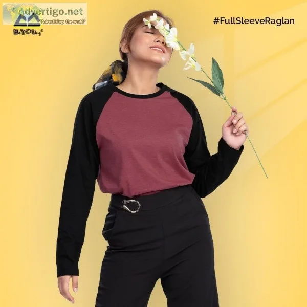 Shop new full sleeves t shirts for girls at beyoung