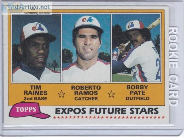 Tim RainesRoberto RamosBobby Pate 1981 Topps RC MInt Condition 4