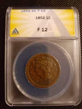 1852 Braided Hair Cent