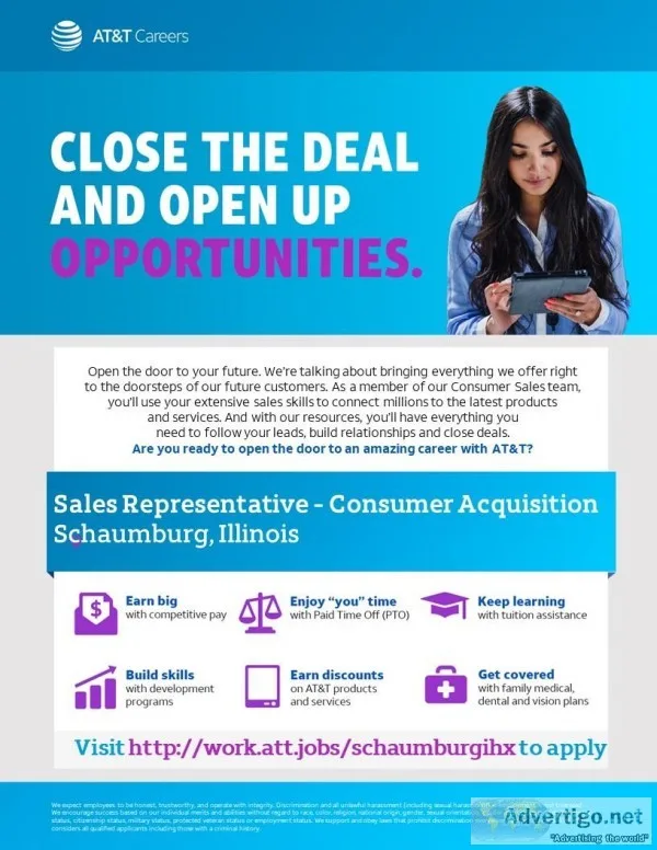 Sales Representative - Consumer Acquisition - Schaumburg IL