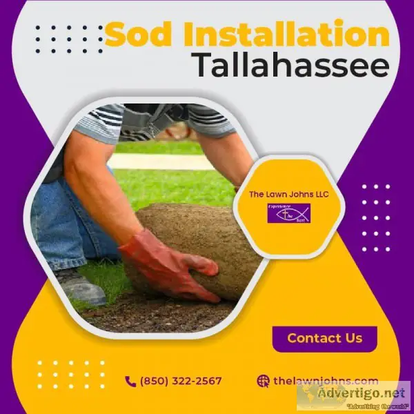 Need Sod installation in Tallahassee Contact The Lawn Johns
