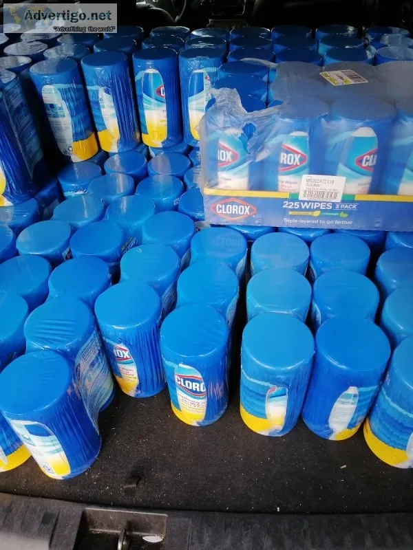 Lysol spray or wipes and clorox wipes
