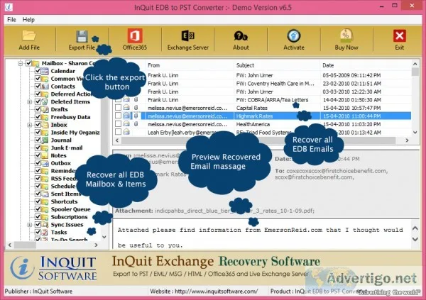 Edb to pst converter software