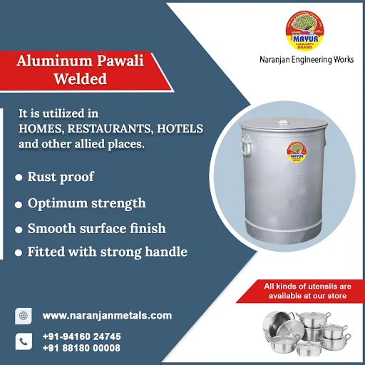 Aluminium Pawali Welded  Aluminium Utensils Manufacturers In Ind