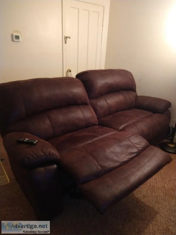 Ashley reclining couch  Tv stand