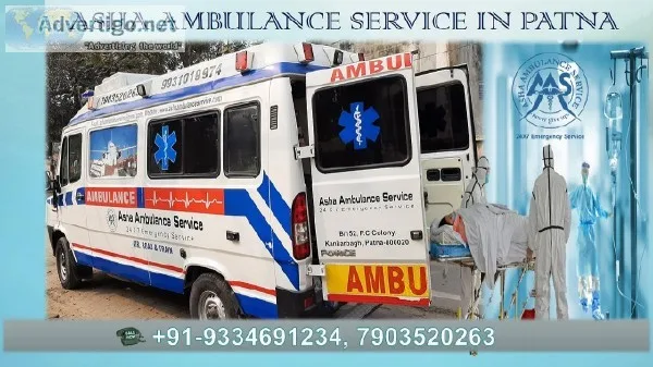 Road ambulance service in Patna with advanced equipment ASHA