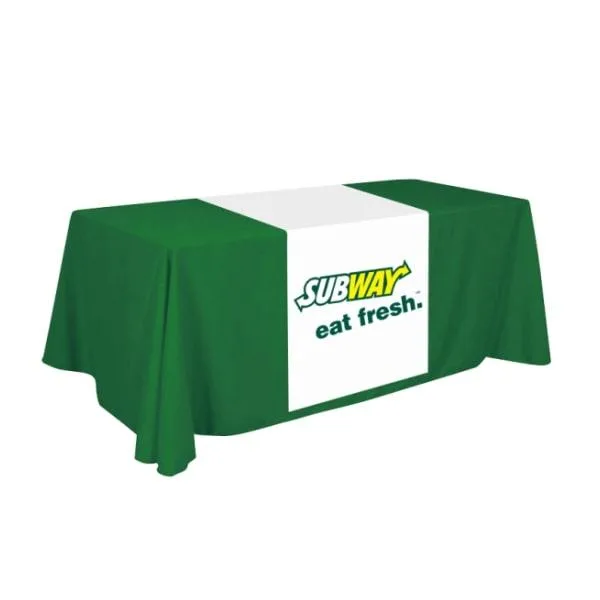4ft 6ft 8ft Table Runner Covers - Affordable Exhibit Display  GA