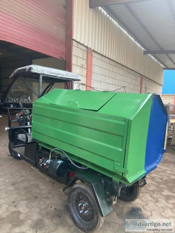 E Rickshaw Garbage Tipper Waste Handling Equipments India  Green