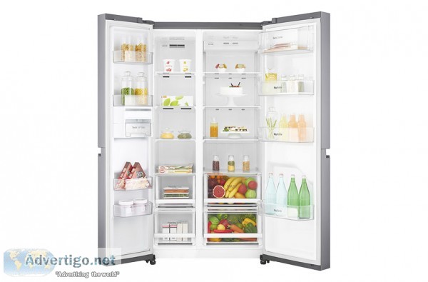Side by side door refrigerator