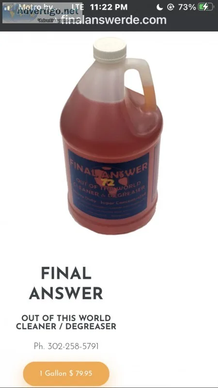 Final answer 72 cleaner degreaser 👍