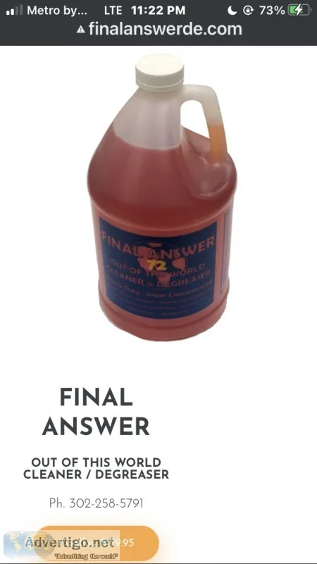 Final 👍 answer degreaser