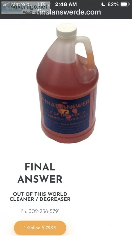 Final answer 72 cleaner degreaser 👍