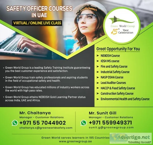 Great chance to become a safety officer