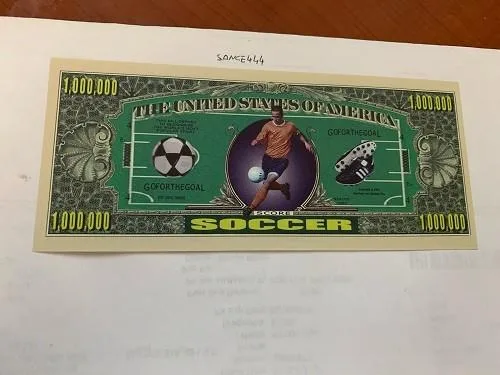 United States 1 million Soccer uncirc. banknote 2002