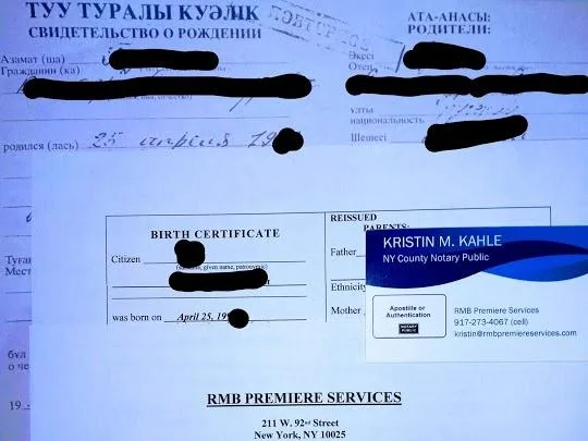CERTIFIED RUSSIAN BIRTH CERTIFICATE TRANSLATIONS