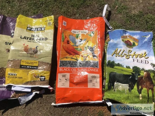 Feed bags for sewing totes and crafts