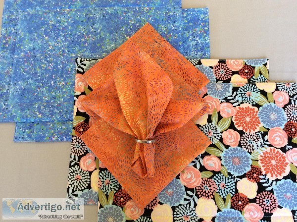 Beautiful Handmade Placemats and Napkin Set