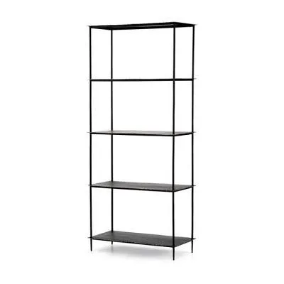 Buy Four Hands Trula Bookshelf Rubbed Black  Bookcases and Etage