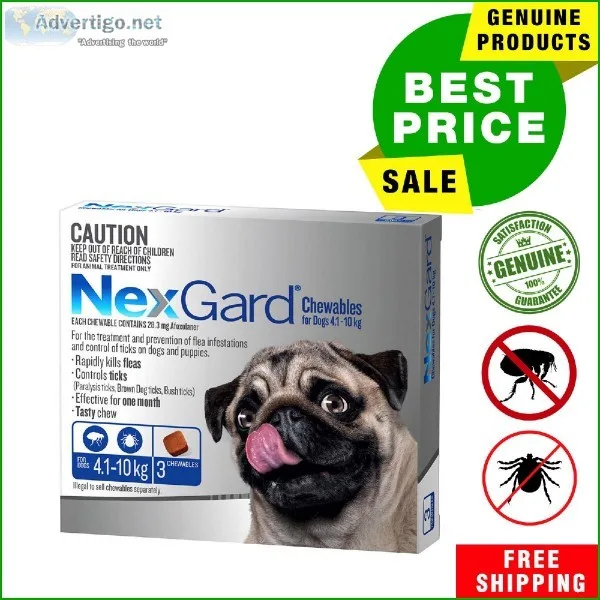 Nexgard Flea and Tick Protection for 4 to 10 Kg Dogs