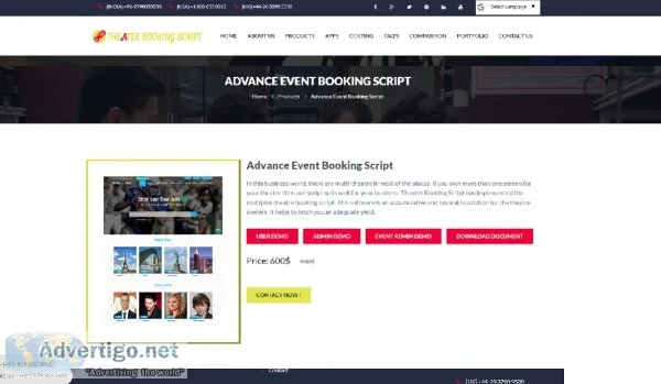 Get Your Php Event  Booking Script 