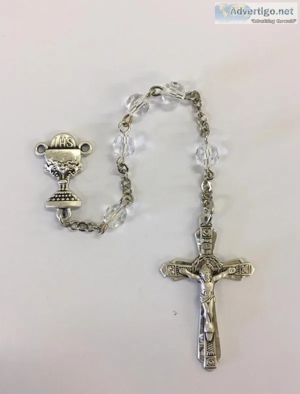 Sterling Silver First Communion Rosary Kit With 6mm Beads