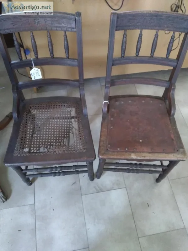 Antique cane bottom chairs