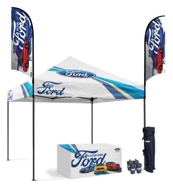 Custom Printed 10x10 Pop Up Tent With Roof and Walls - Tent Depo