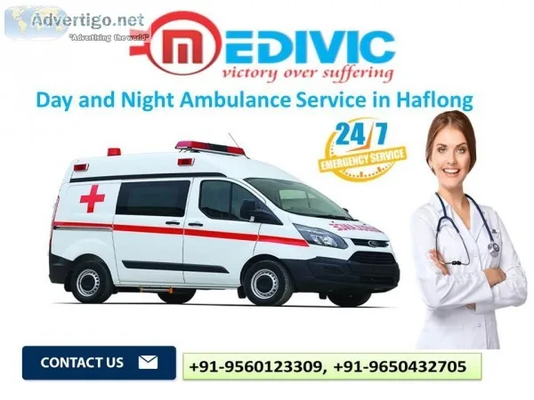 Day and Night Ambulance Service in Haflong by Medivic Ambulance