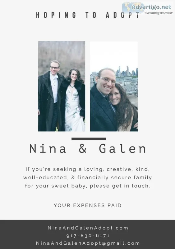 NYC Couple Seeks to Adopt. YOUR EXPENSES PAID.