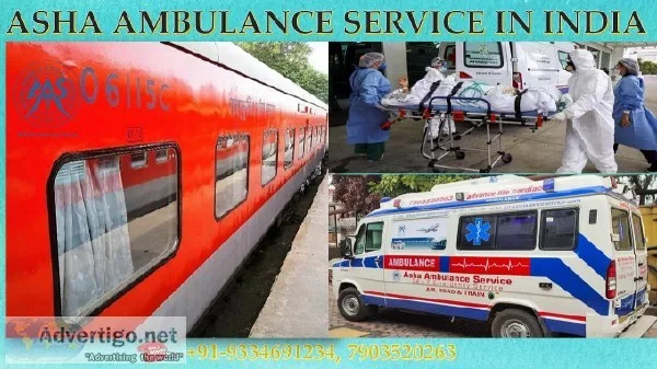 Get fast medical transfer Train Ambulance Service in Patna ASHA